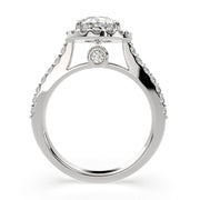 Bianca Oval Cut Halo Pave Engagement Ring Setting - Nivetta